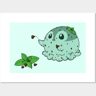 Penguinscoops - Mint chocolate Posters and Art